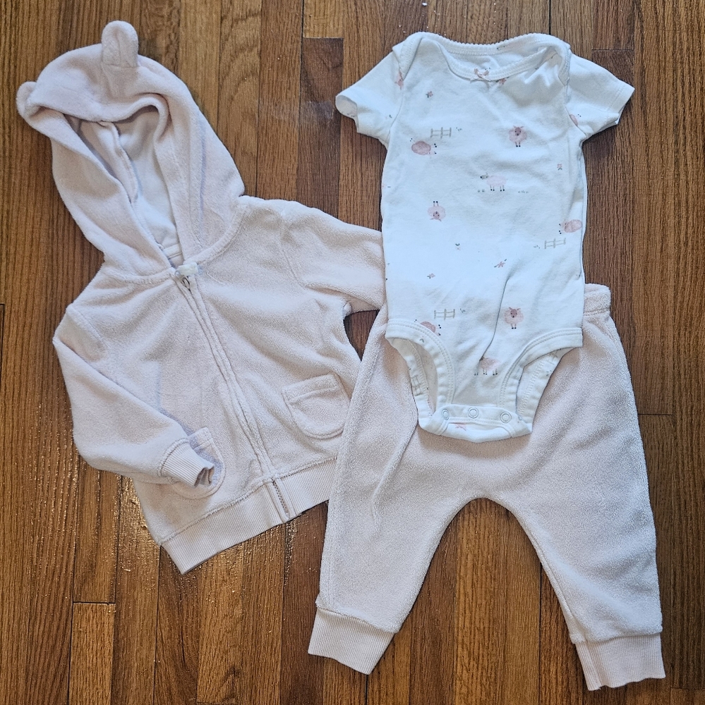 Carter's lamb sweatsuit And Onesie
